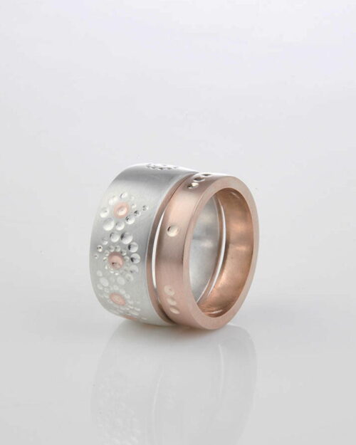 Seven Sisters Story Ring With Rose Gold