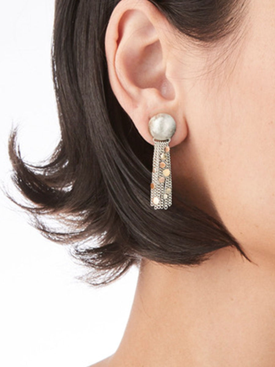 Seven Sisters Silver and Gold Earrings