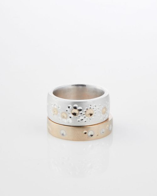 Seven Sisters Story Ring With Yellow Gold