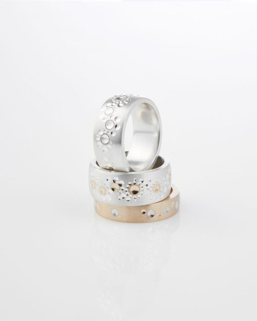 Seven Sisters Story Ring With Yellow Gold