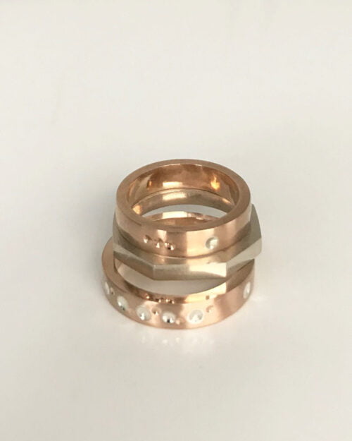 Seven Sisters Rose Gold Stack Ring