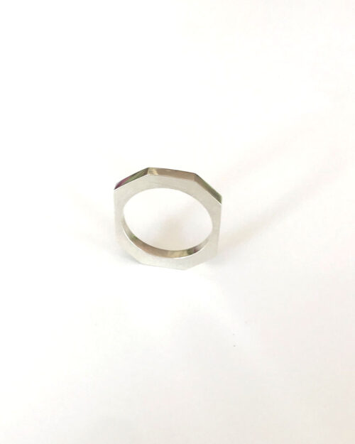 Silver Escarpment Stack Ring