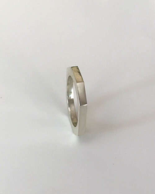 Silver Escarpment Stack Ring