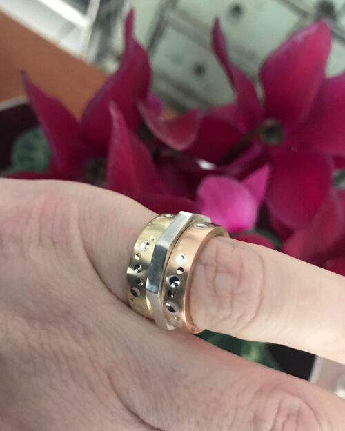 Silver Escarpment Stack Ring