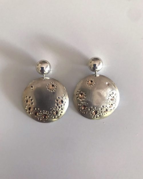 Seven Sisters Silver ad Gold Story Earrings