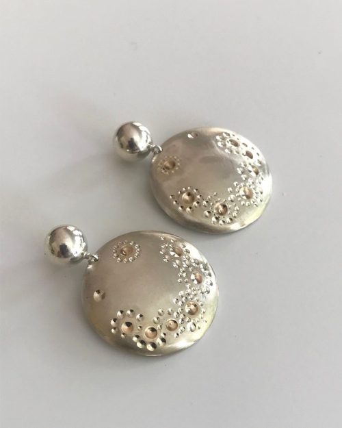 Seven Sisters Silver ad Gold Story Earrings